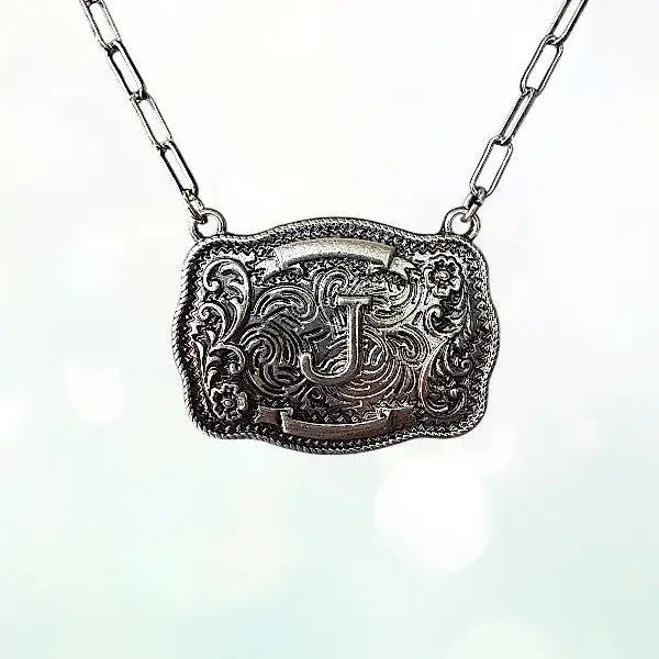 Buckle Initial Necklace