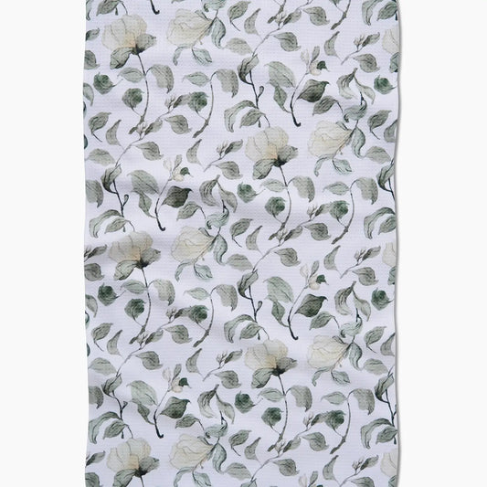 Geometry Spring Floral Blossoms Tea Towel