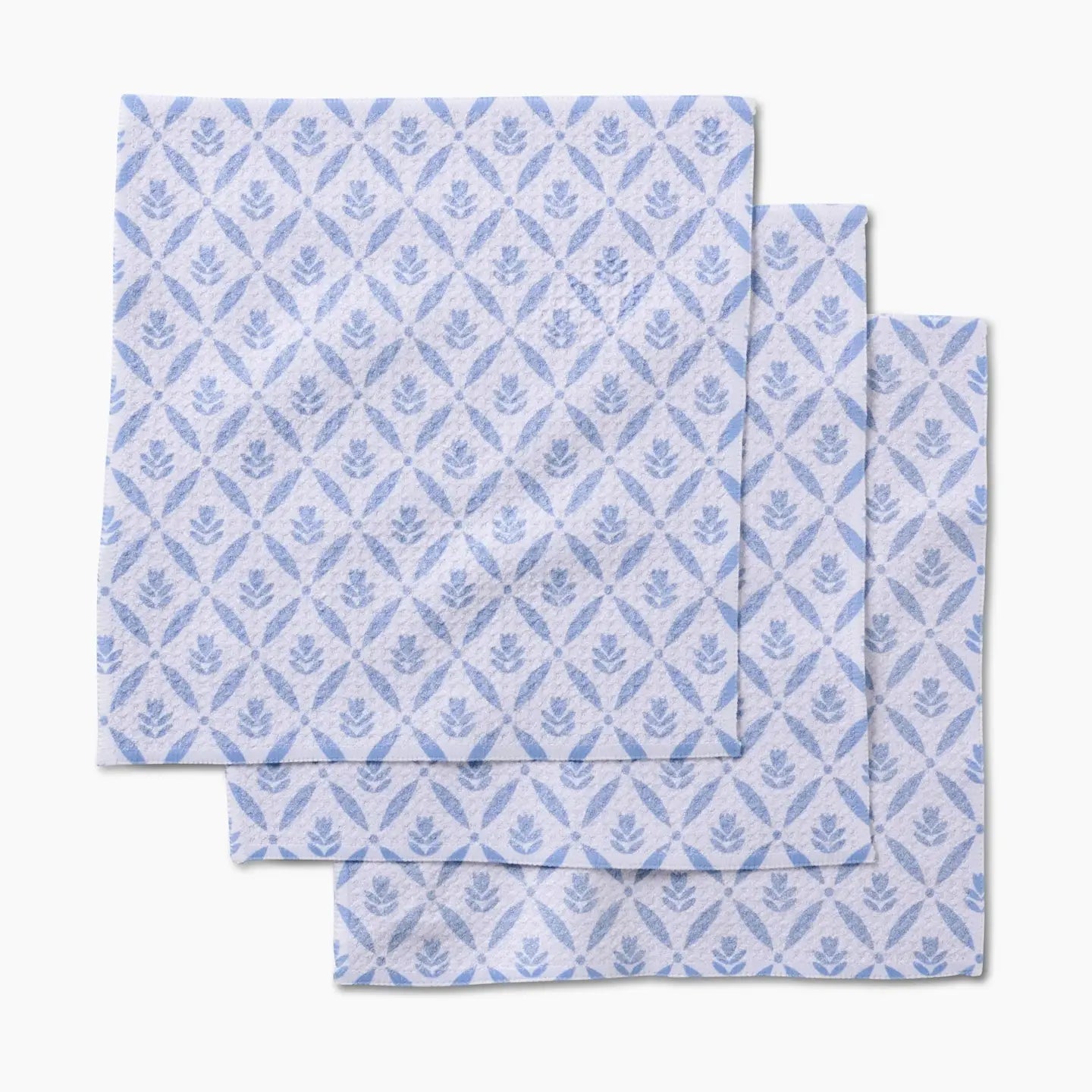 Geometry Spring Trellis Floral Dishcloth Set