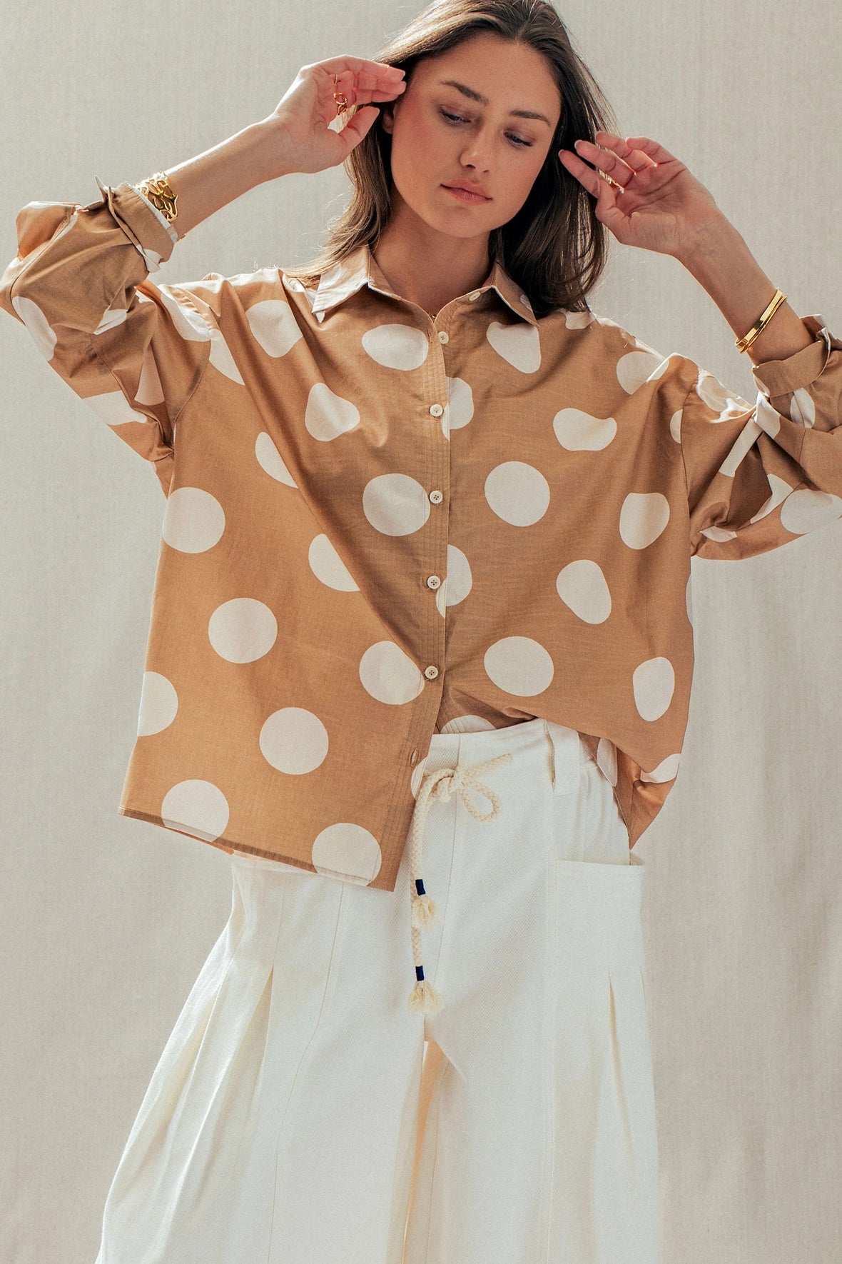 Polka Dot Button Shirt