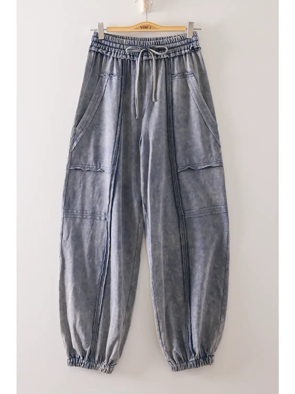 Vintage Wash Cargo Jogger Pants