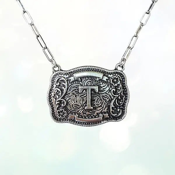 Buckle Initial Necklace