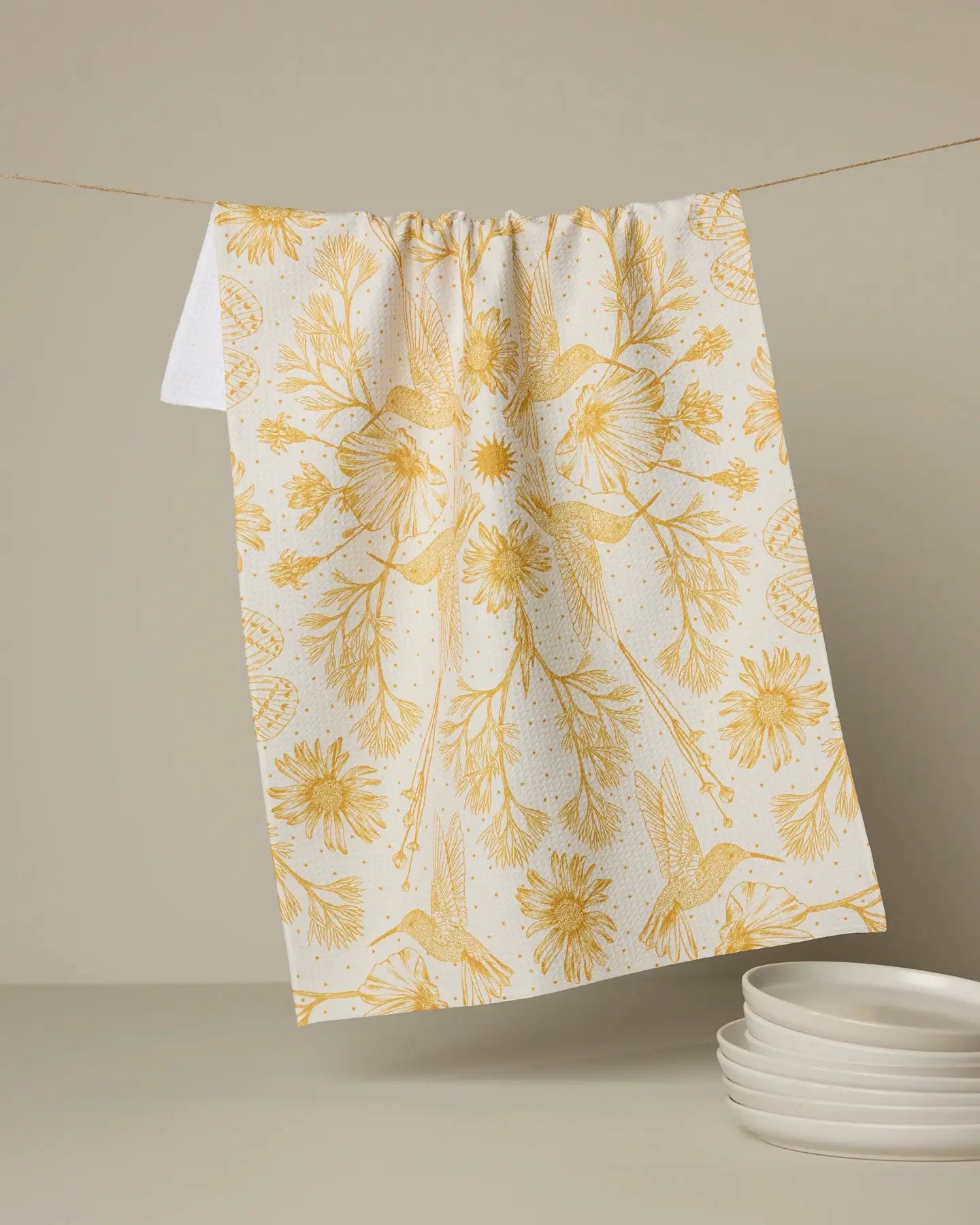 Gilded Nectar Geometry Tea Towel