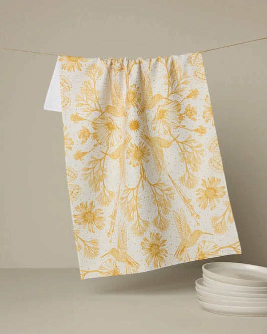 Gilded Nectar Geometry Tea Towel