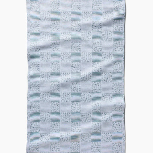 Geometry Mini Flowers and Stripes Tea Towel