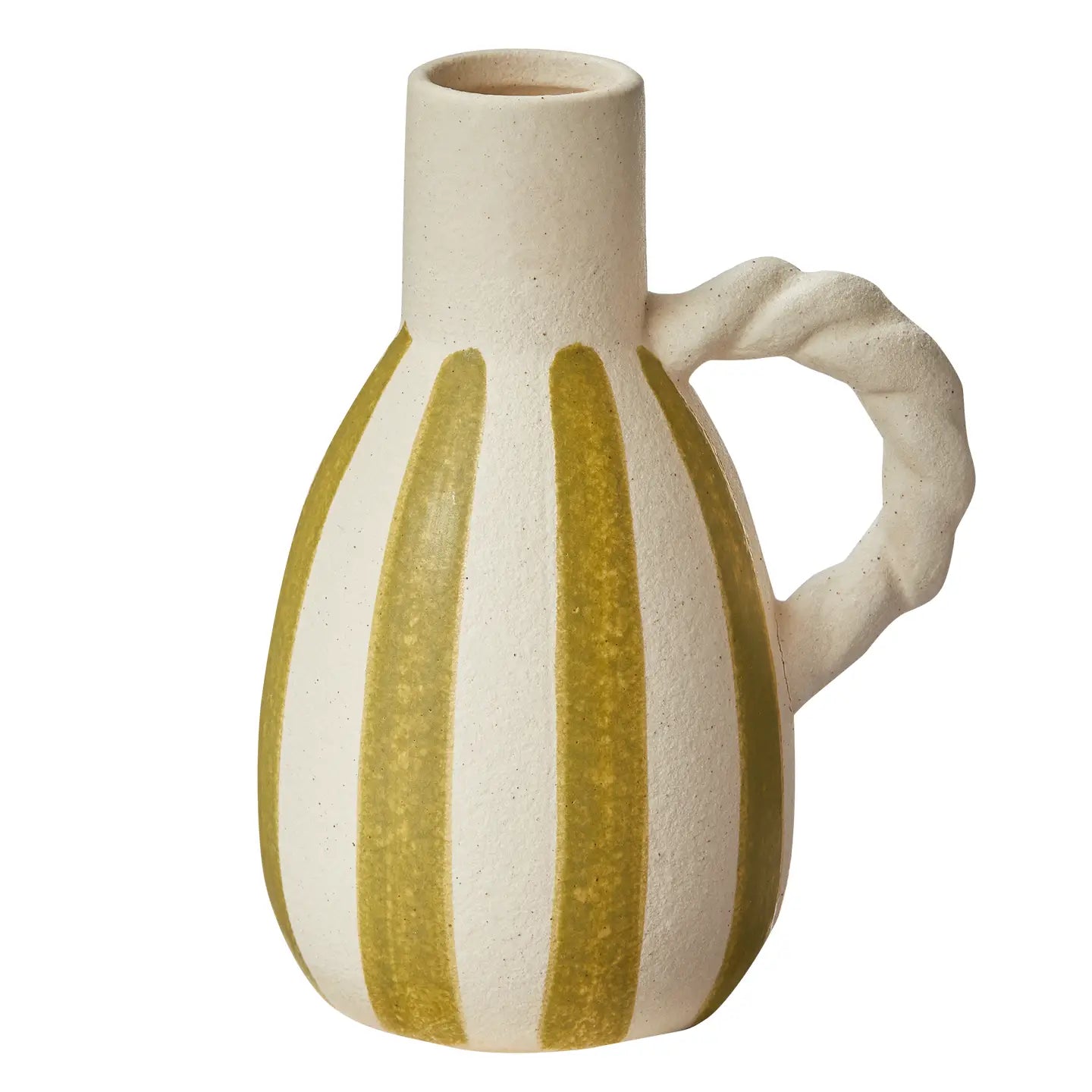 Stripped Stoneware Vase