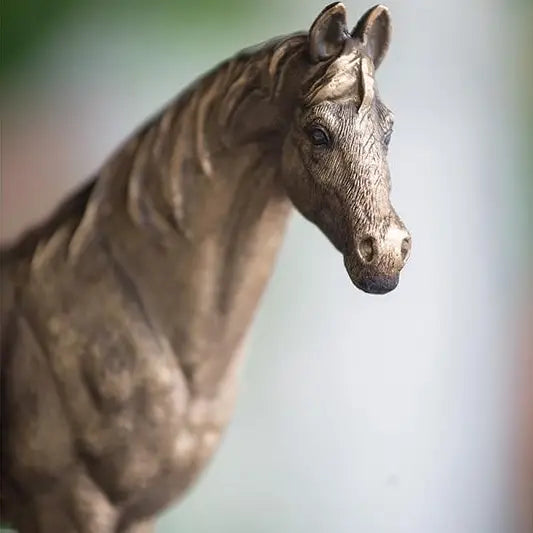 8.5x2.5x7" Rustic Polyresin Standing Horse Statue