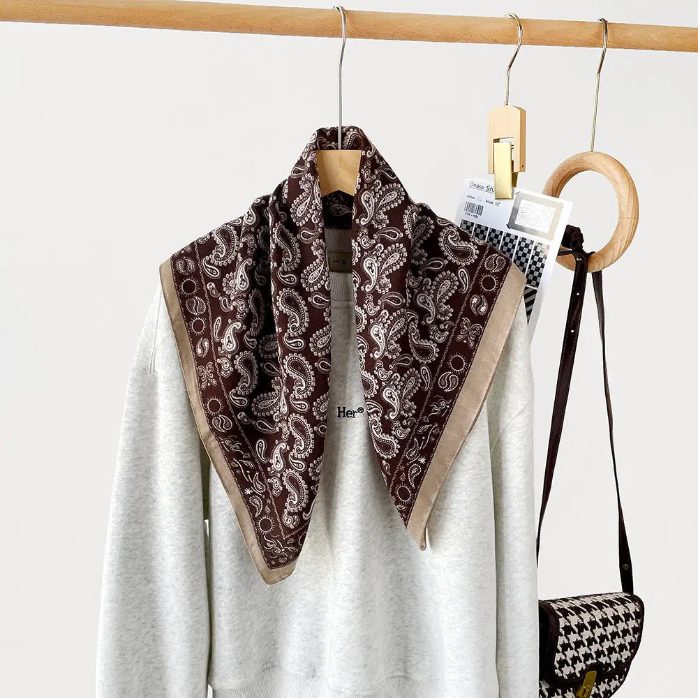 Bandana Print Square Scarf