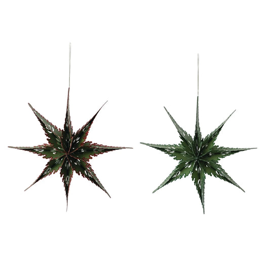 18" Recycled Paper Folding Snowflake Ornament