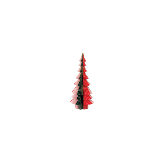 Handmade Folding Honeycomb Tree with Gold Glitter Edge