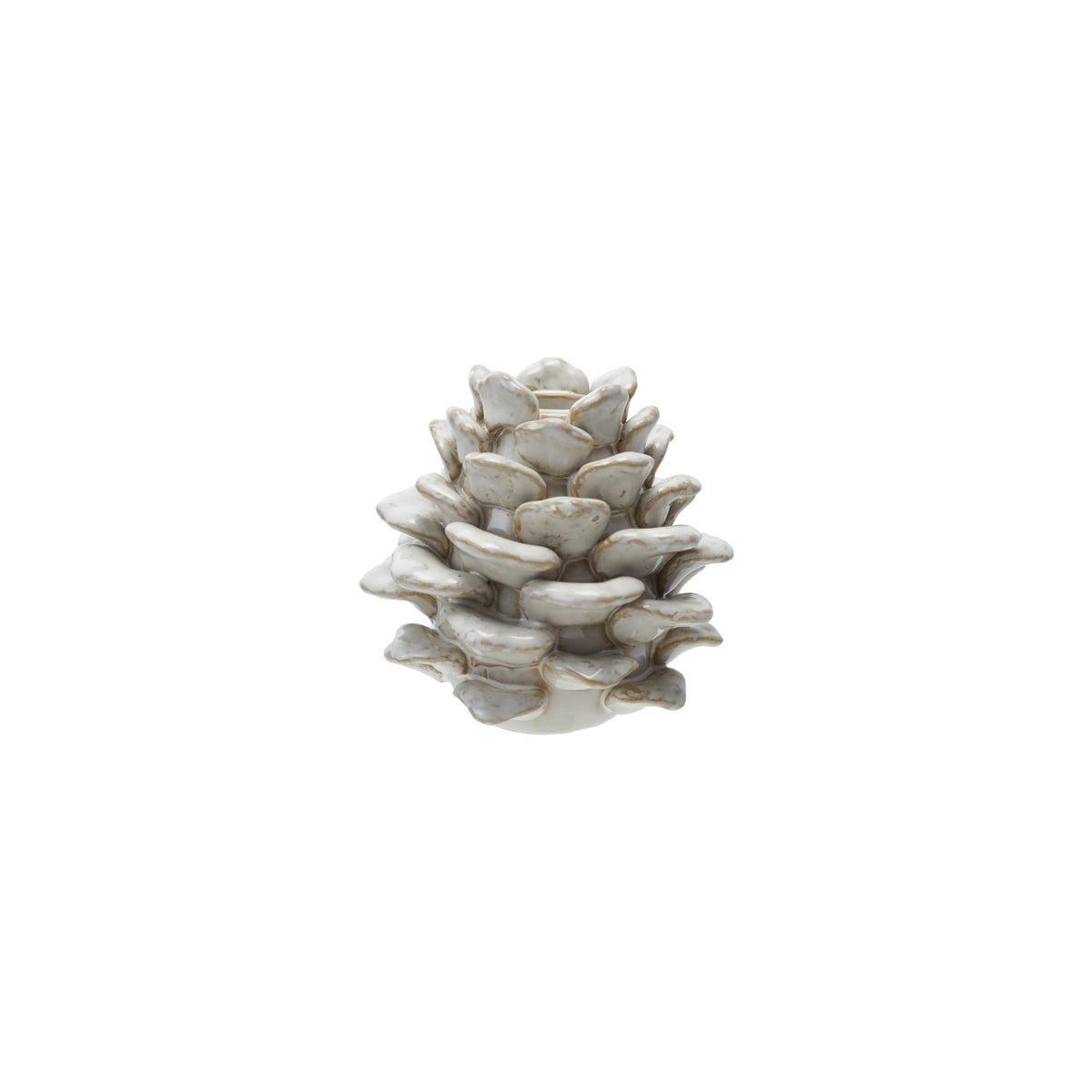 Stoneware Pinecone Shaped Taper Holder