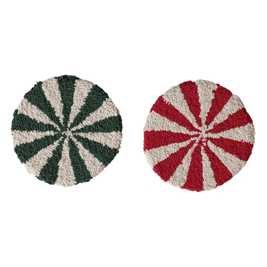 8" Tufted Candy Stripe Trivet
