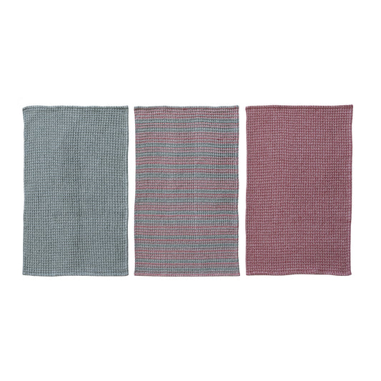 28"L x 18"W Woven Cotton Waffle Weave Tea Towel