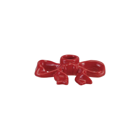 Stoneware Bow Shaped Taper Holder