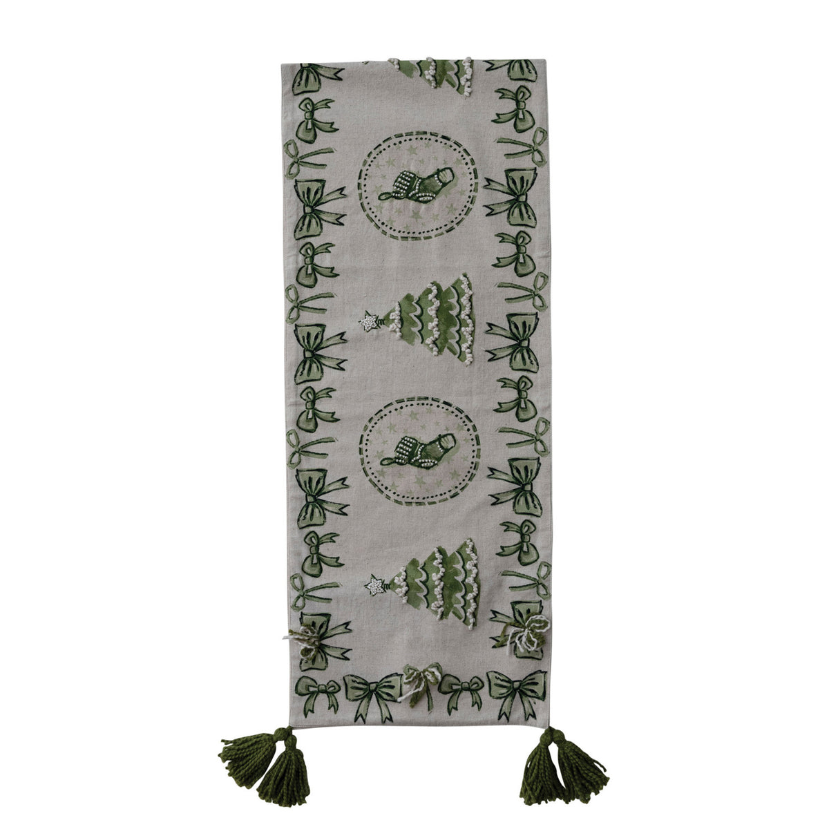 Embroidered & Beaded Table Runner