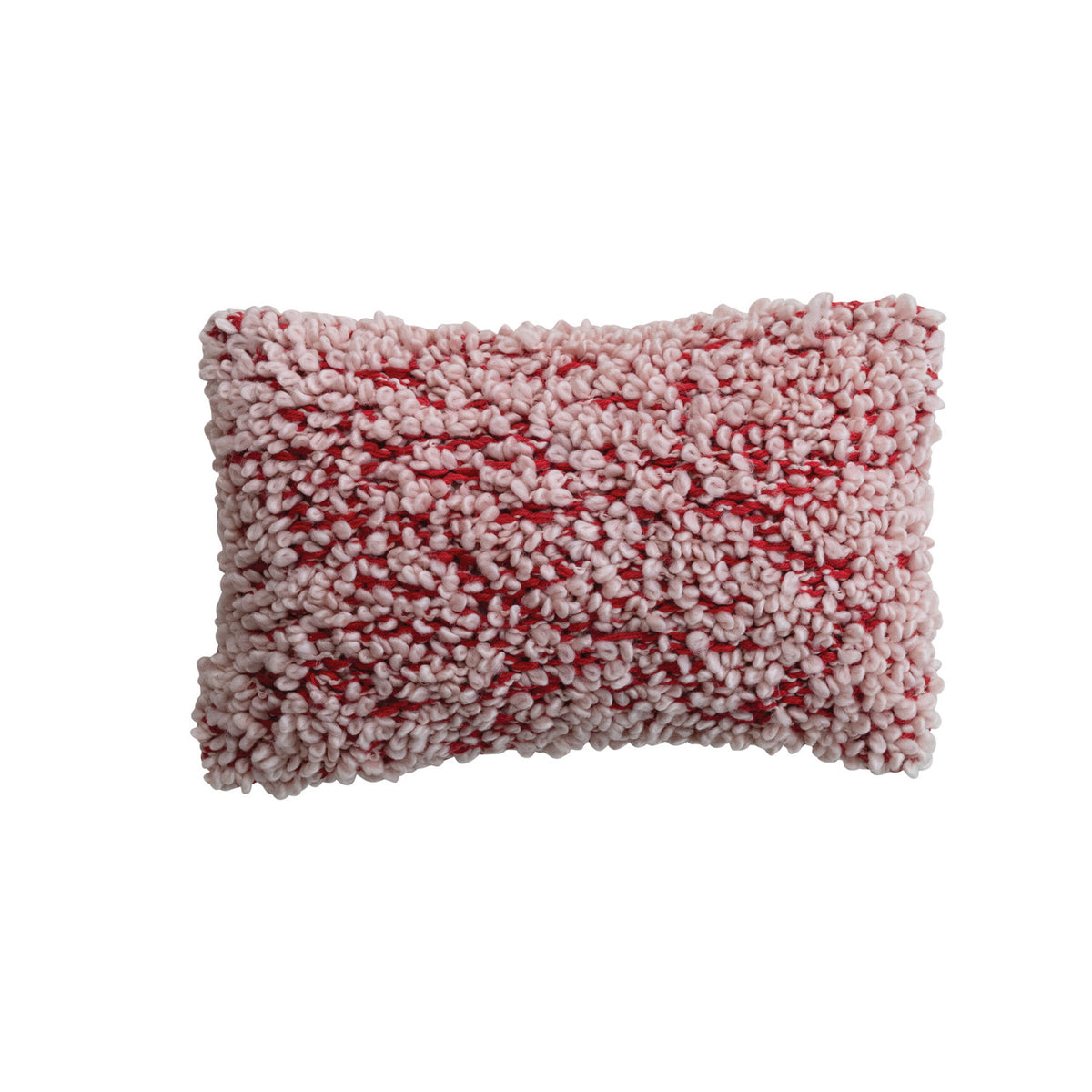 Red/Pink Tufted Lumbar Pillow