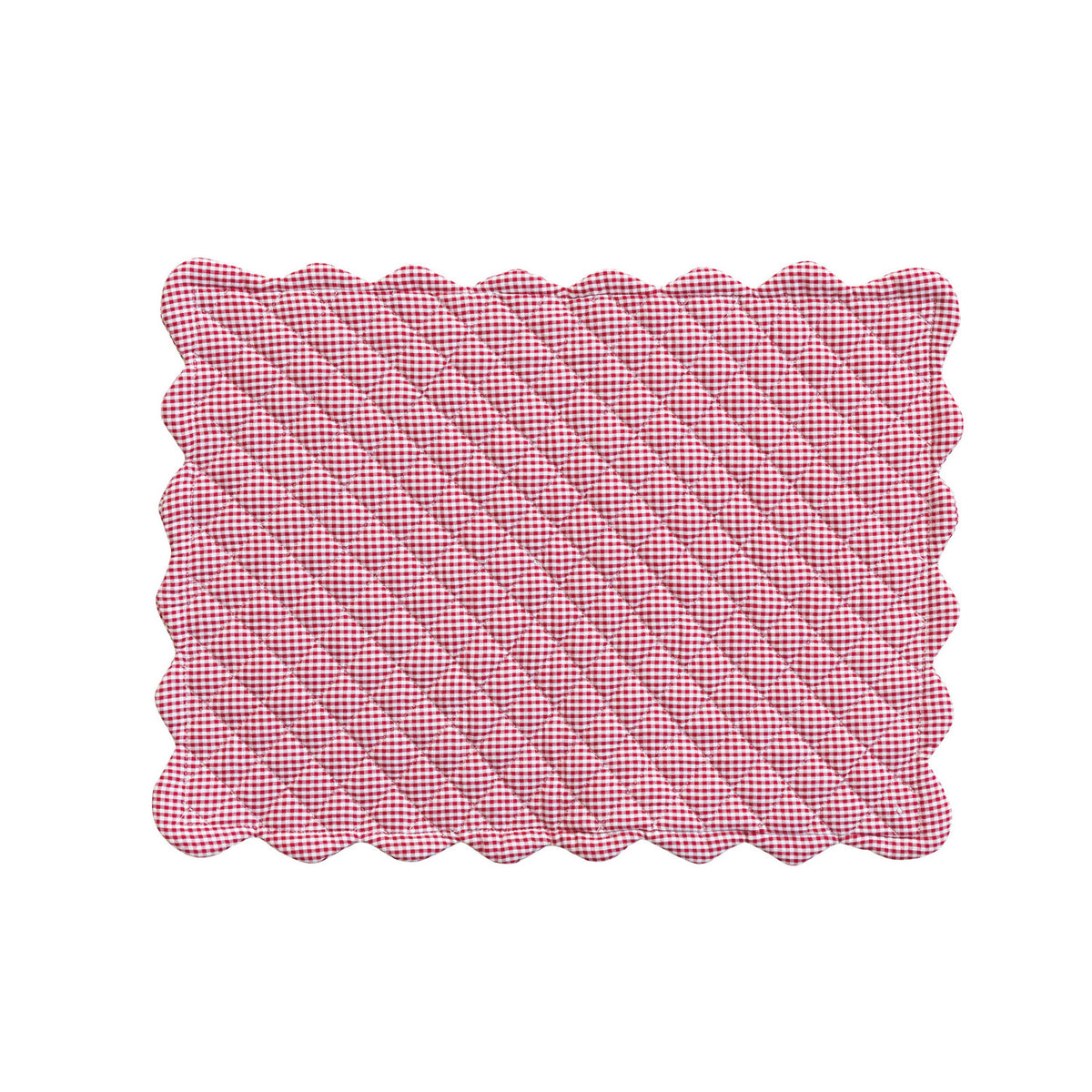Woven Cotton Quilted Scalloped Placemat