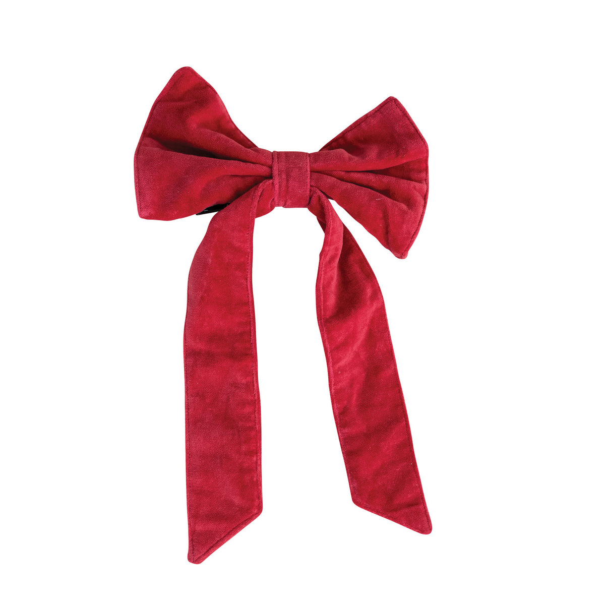 Red Velvet Clip on Bow
