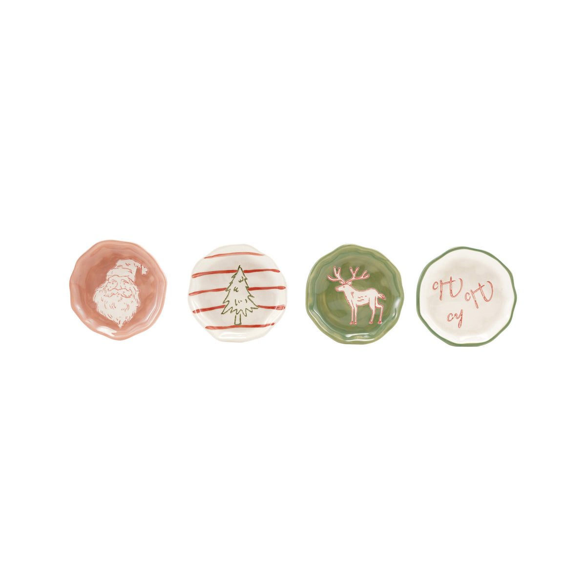 Organic Shaped Dish with Wax Relief Holiday Image