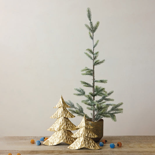 Hammered Metal Tree, Gold Finish
