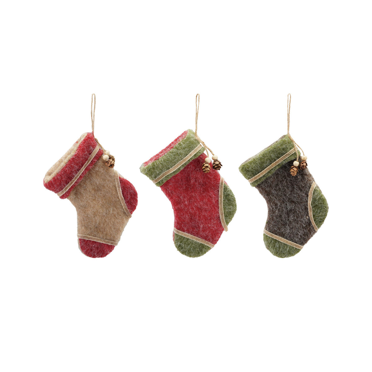 6" Felt Stocking Ornament
