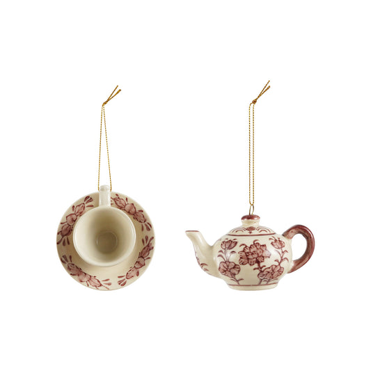 Stoneware Teapot/Teacup Ornament